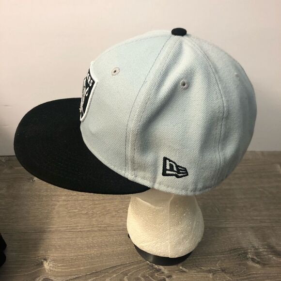 Las Vegas Raiders NFL New Era 59Fifty Size 7 1/2 Silver & Black Fitted Hat READ - Picture 3 of 9
